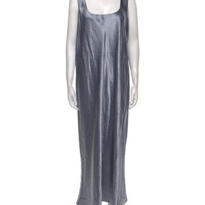 Vince stunning blue silvery grey scoop neck,slip maxi  dress. Looks like silk